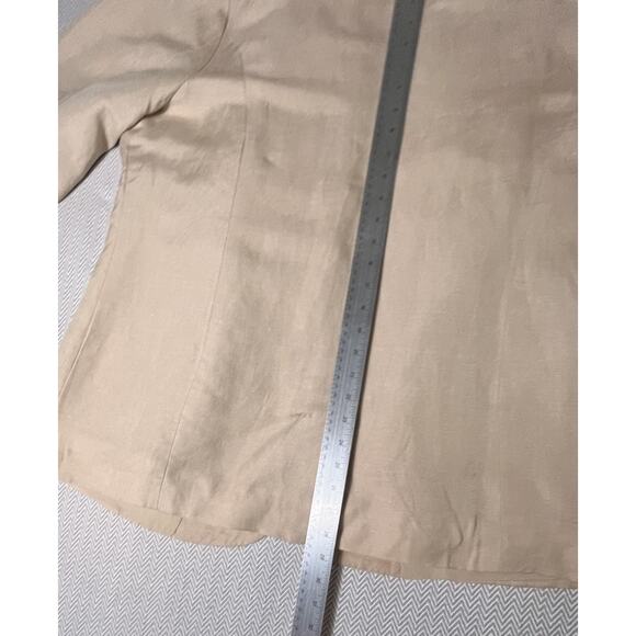 Jessica London Women’s 24W Blazer Jacket Beige Linen Blend Plus Size Career Work - Picture 12 of 12
